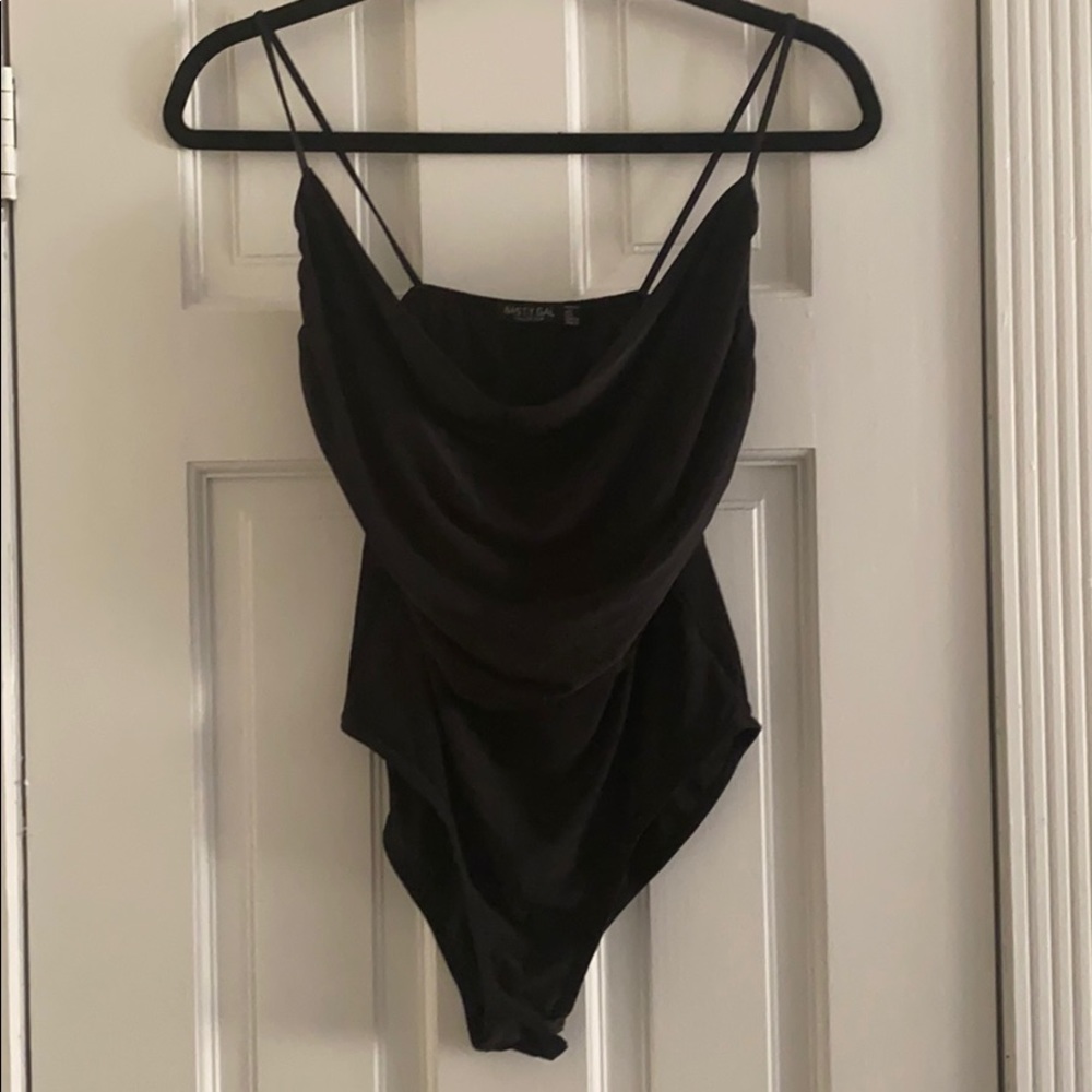 Nasty Gal cowl neck spaghetti strap bodysuit NWT!